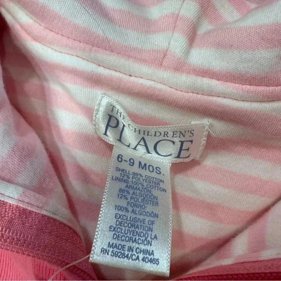 NWT Carters Baby Girls Hoodie And Jumper Bundle Pink W/embroidered Flowers 6-9 M - Picture 10 of 12